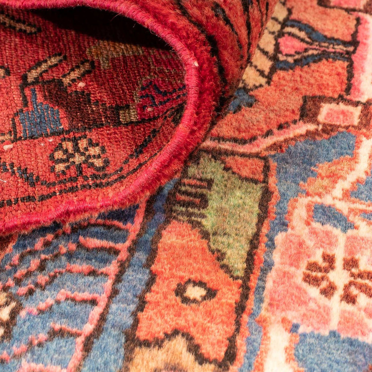 Alfombra persa - Nómada - 122 x 88 cm - multicolor