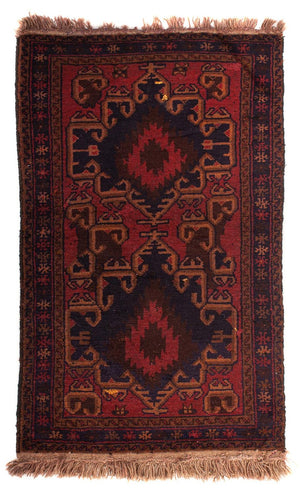 Alfombra Belutsch - 117 x 74 cm - rojo oscuro