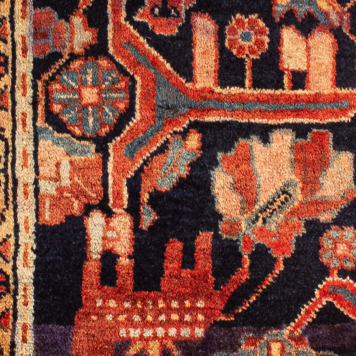 Alfombra persa - Nómada - 120 x 88 cm - multicolor