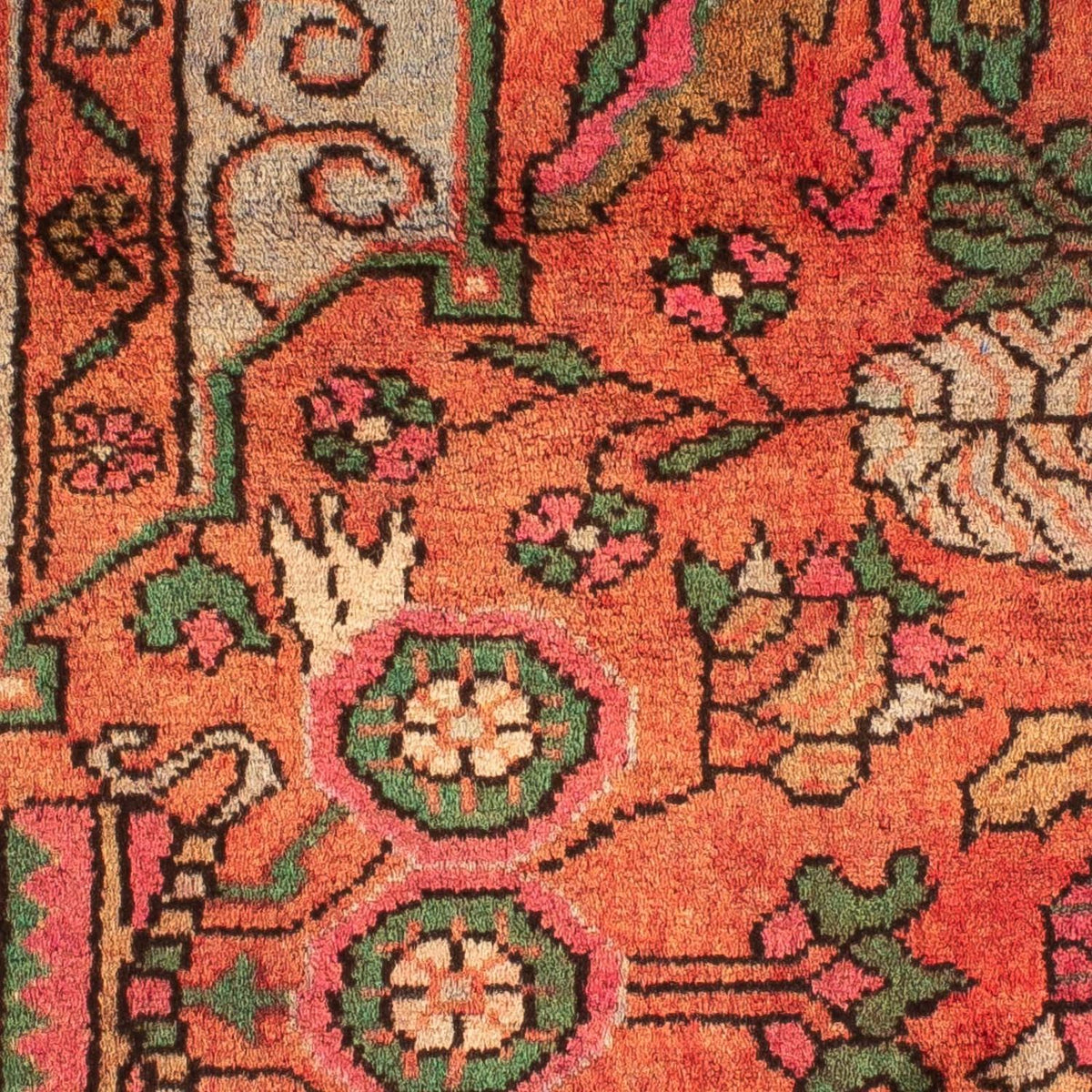 Alfombra persa - Nómada - 124 x 80 cm - rojo claro