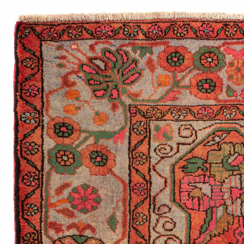 Alfombra persa - Nómada - 124 x 80 cm - rojo claro