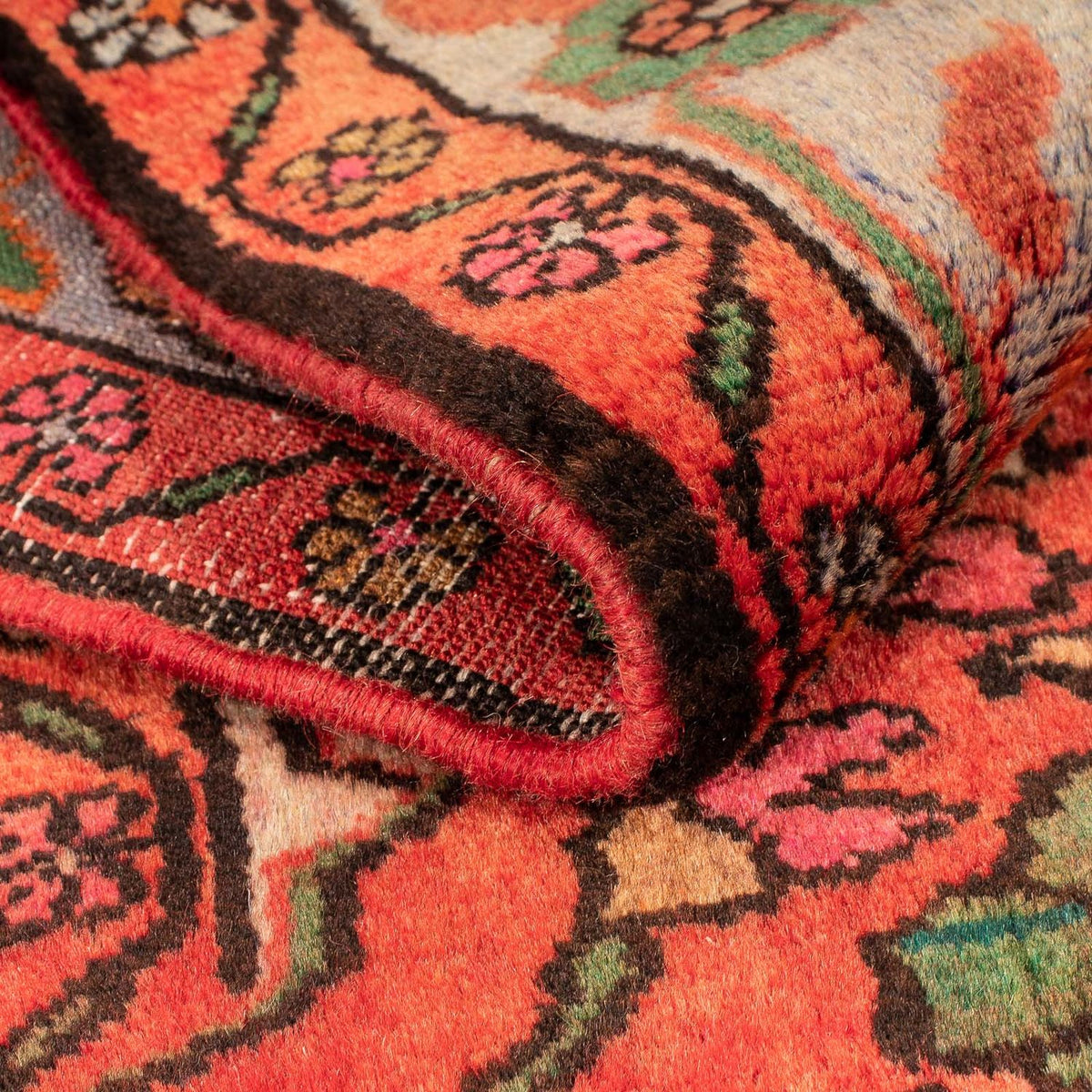 Alfombra persa - Nómada - 124 x 80 cm - rojo claro