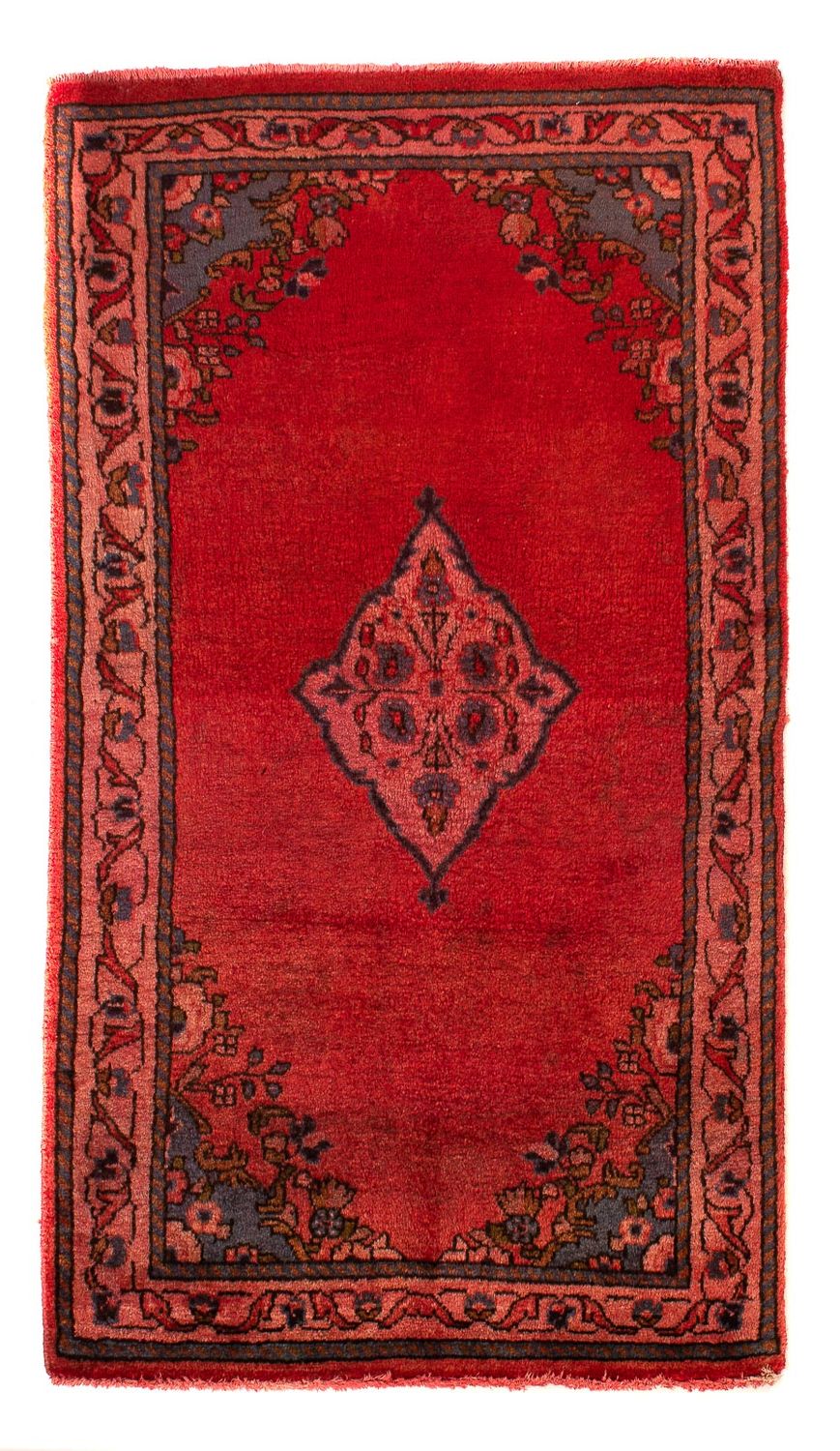 Alfombra persa - Clásica - 124 x 63 cm - rojo oscuro
