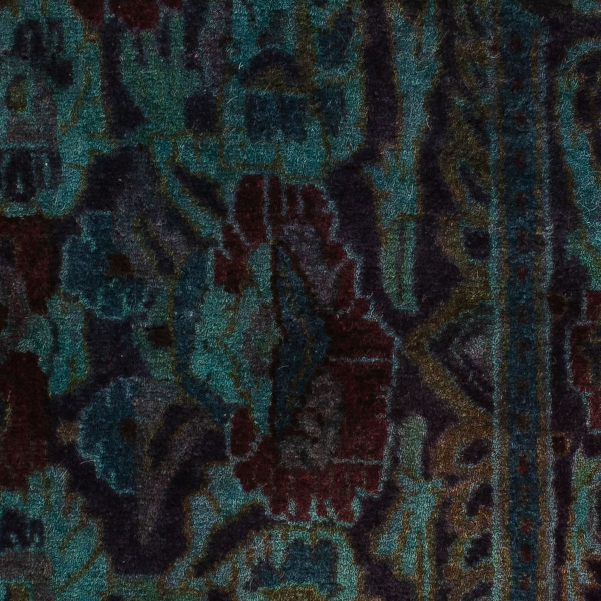 Alfombra persa - Keshan - 117 x 65 cm - azul oscuro