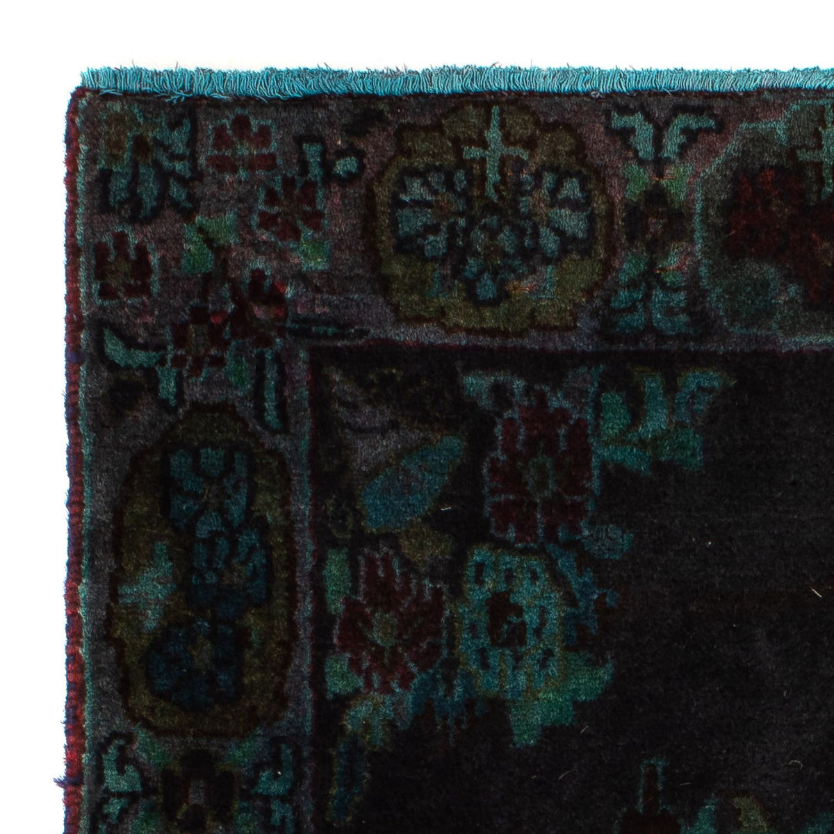 Alfombra persa - Keshan - 117 x 65 cm - azul oscuro