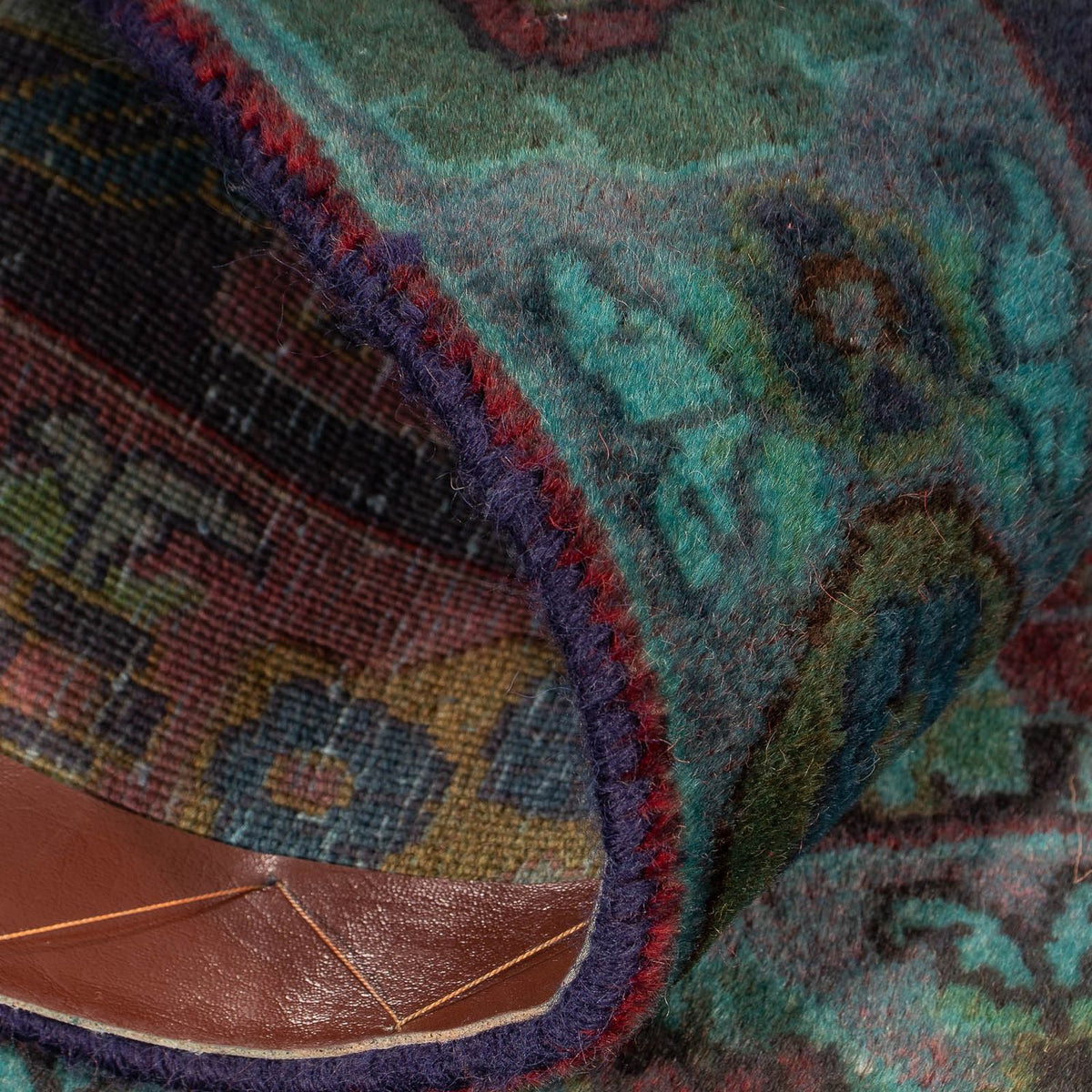 Alfombra persa - Keshan - 117 x 65 cm - azul oscuro
