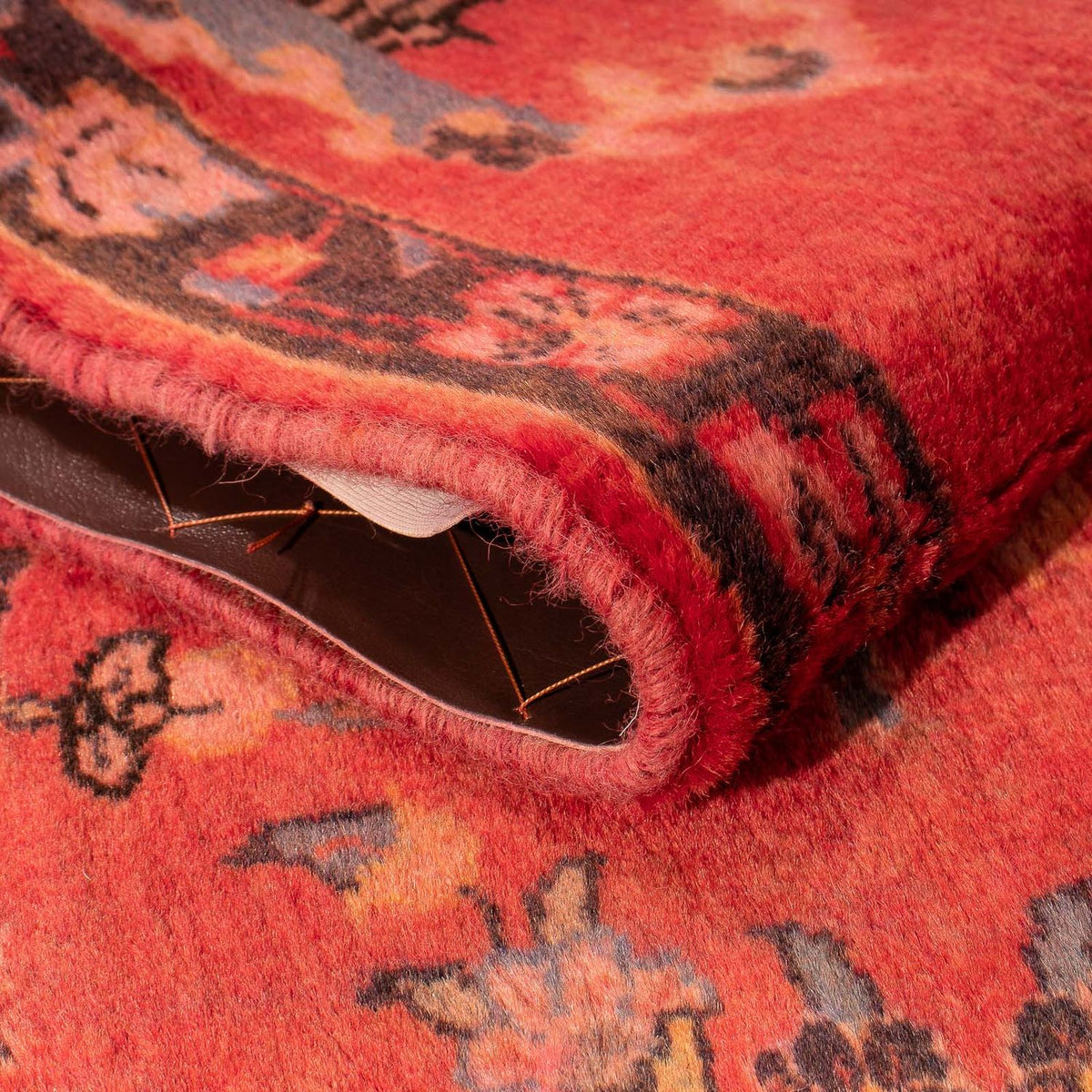 Alfombra persa - Clásica - 144 x 75 cm - rojo oscuro