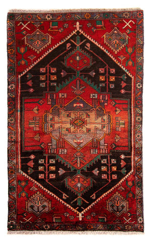 Alfombra persa - Nómada - 177 x 108 cm - rojo oscuro