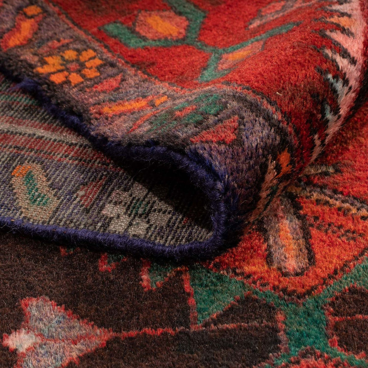 Alfombra persa - Nómada - 177 x 108 cm - rojo oscuro