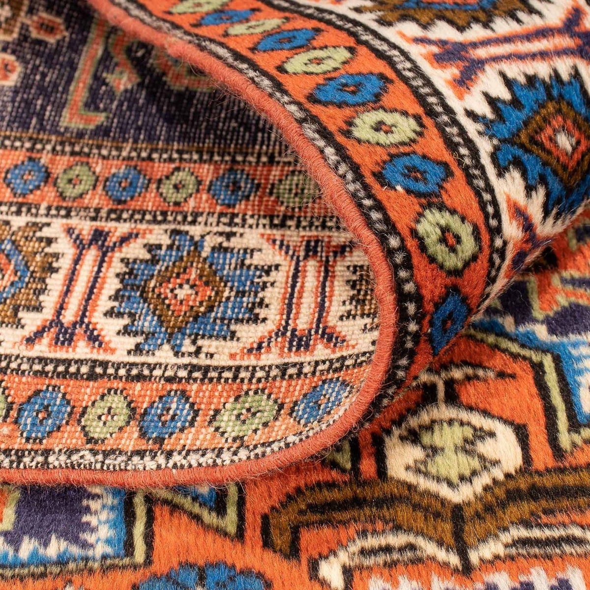 Alfombra persa - Nómada - 170 x 112 cm - azul oscuro