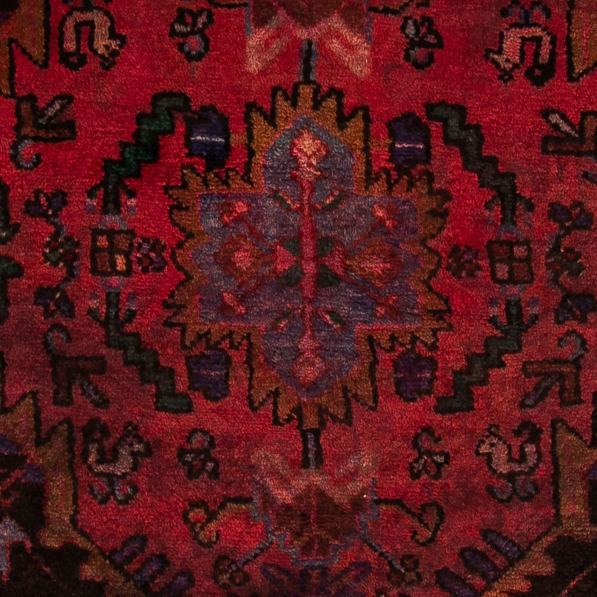 Alfombra persa - Nómada - 175 x 115 cm - rojo oscuro