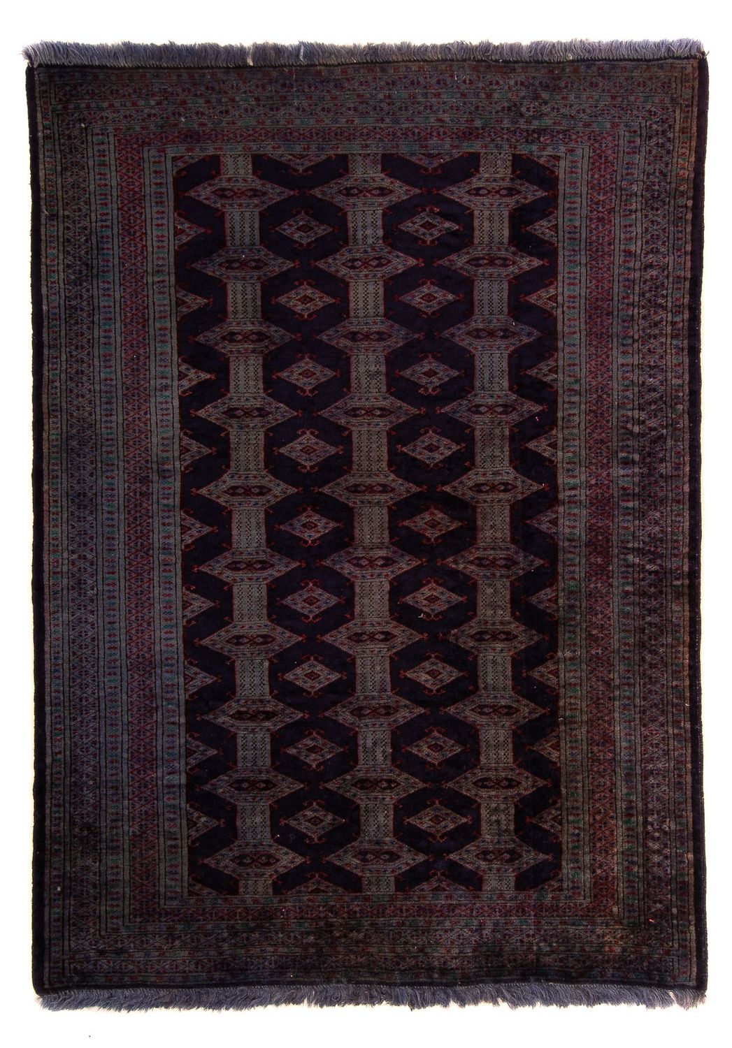Alfombra Turkaman - 147 x 108 cm - marrón oscuro