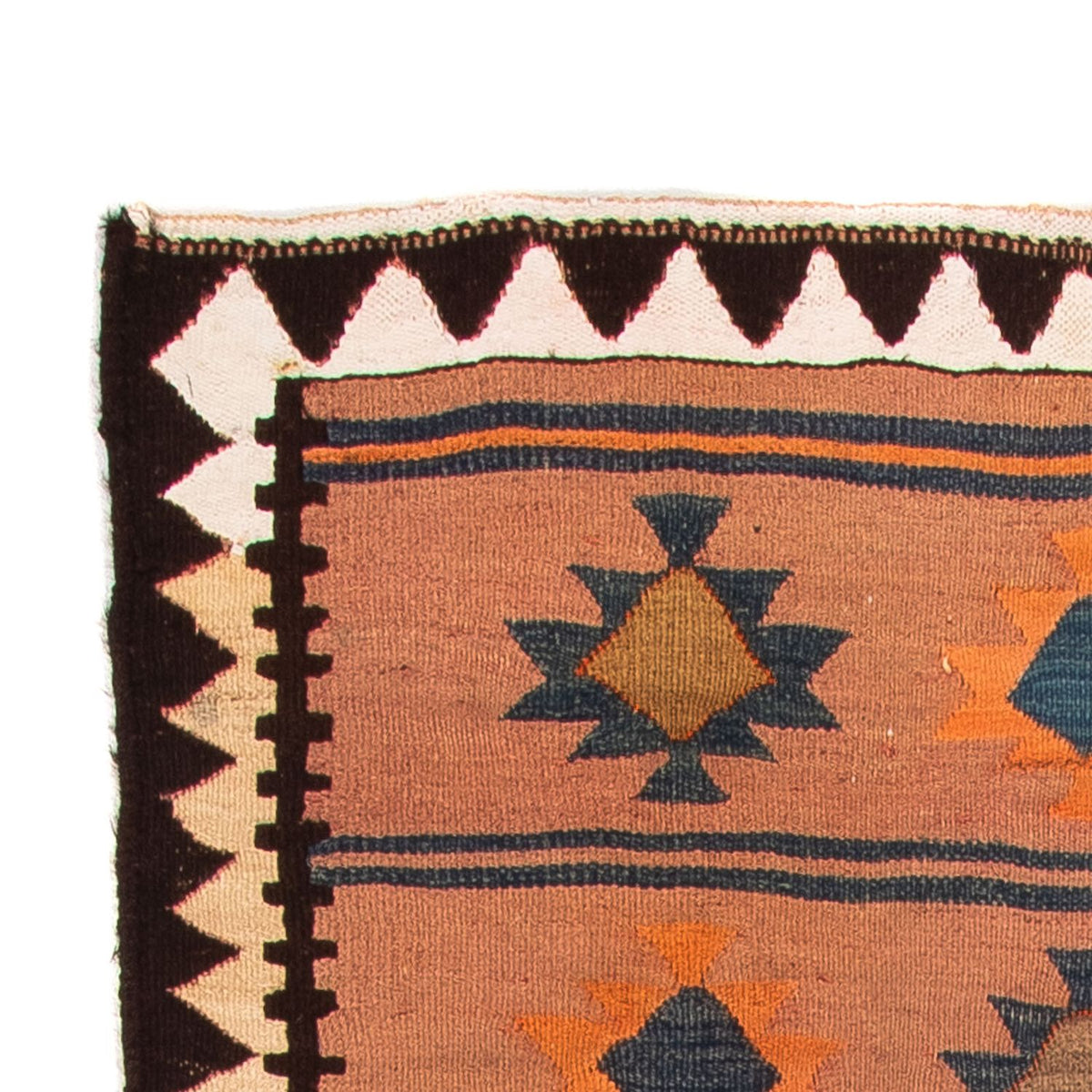 Alfombra de pasillo Alfombra Kelim - Antigua - 260 x 140 cm - multicolor