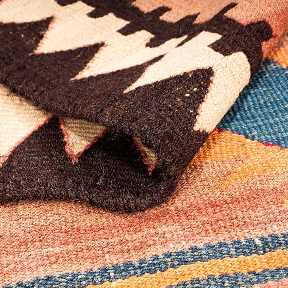 Alfombra de pasillo Alfombra Kelim - Antigua - 260 x 140 cm - multicolor