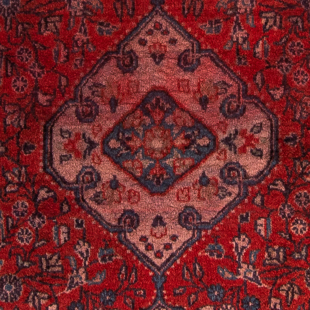 Alfombra persa - Nómada - 150 x 107 cm - rojo oscuro