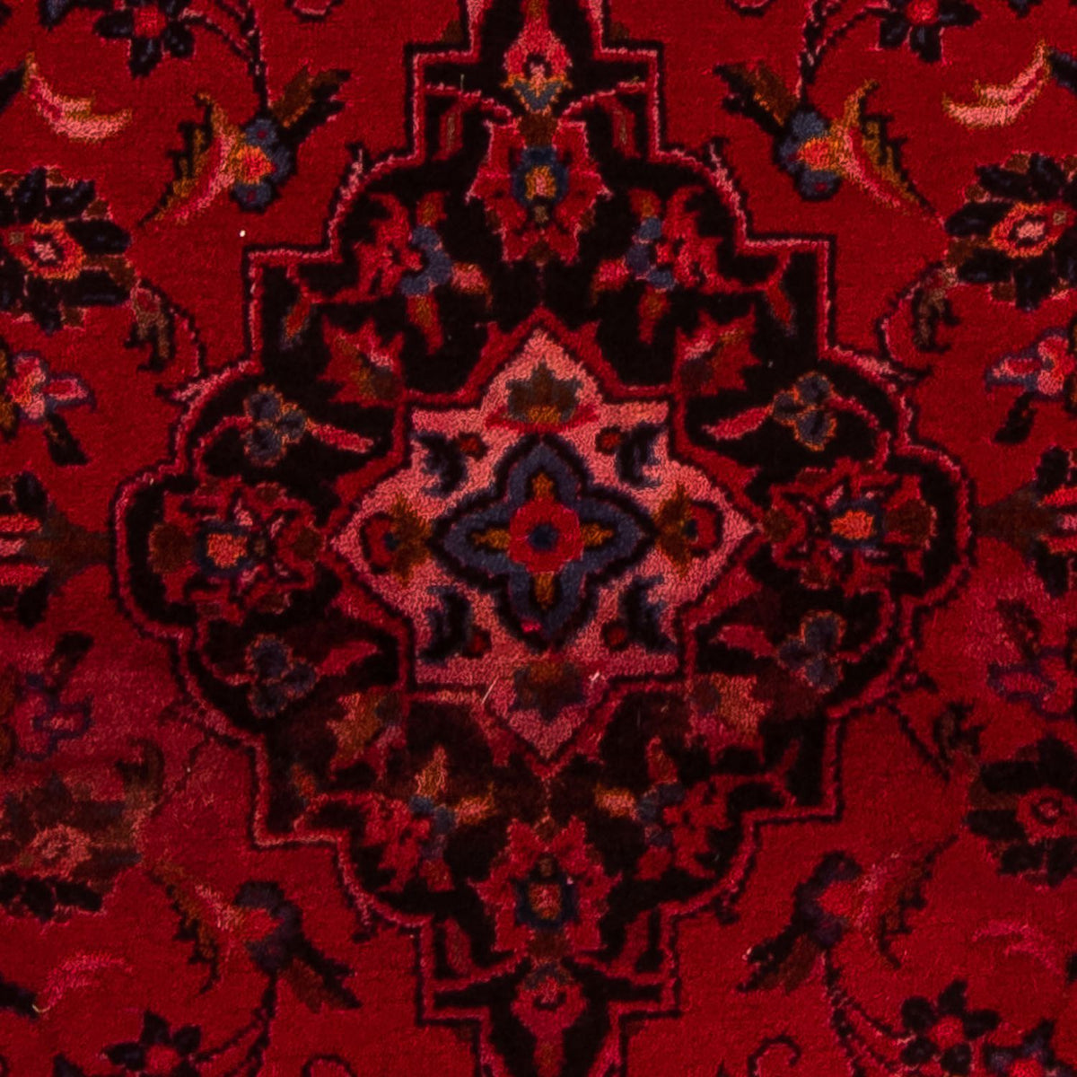 Alfombra persa - Keshan - 155 x 100 cm - rojo oscuro