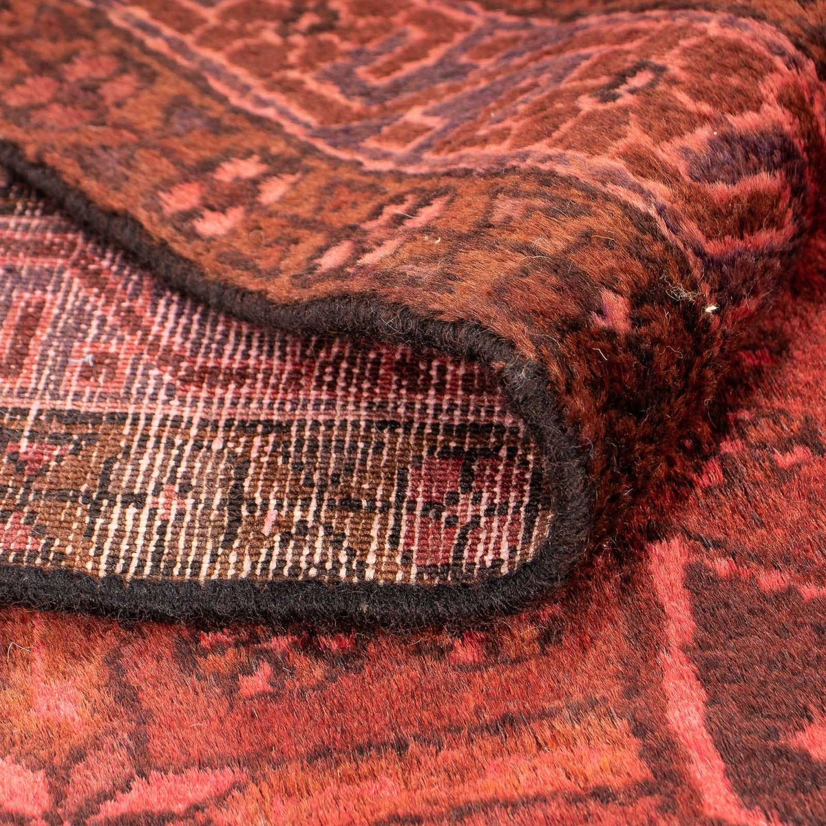 Alfombra persa - Nómada - 170 x 115 cm - rojo claro