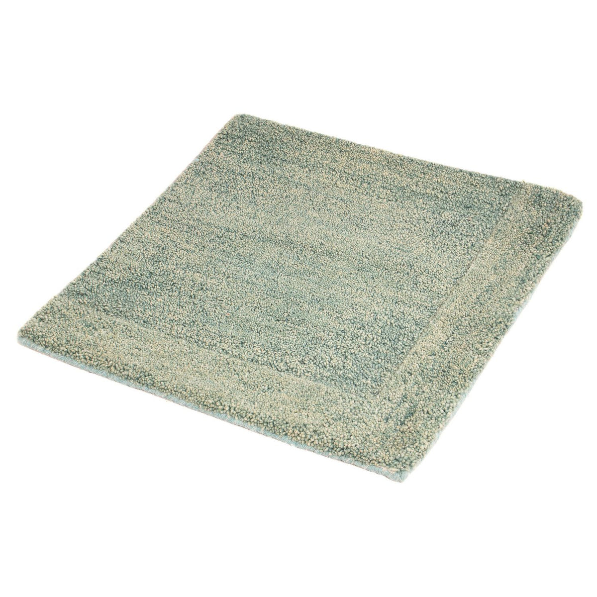 Alfombra de lana cuadrado  - 47 x 47 cm - verde