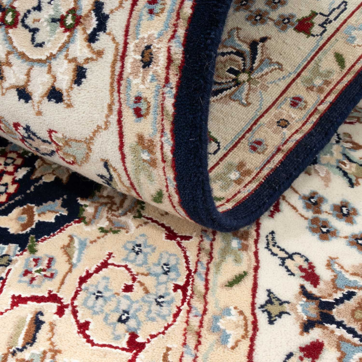 Alfombra oriental - Nain - Indus - 200 x 134 cm - azul oscuro