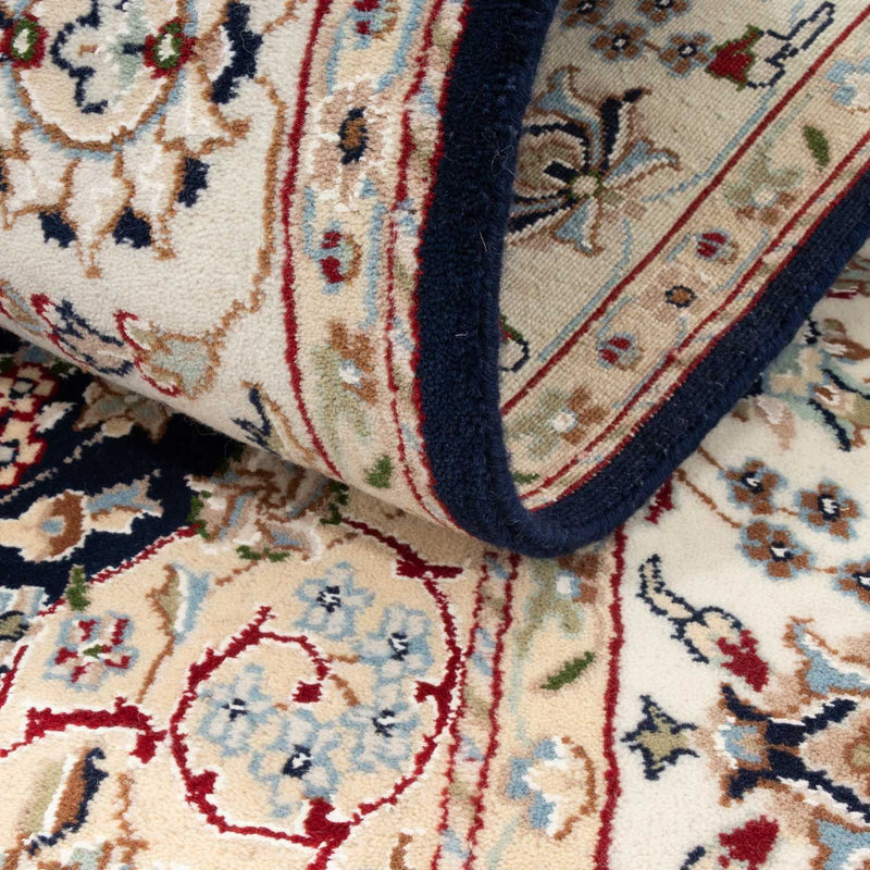 Alfombra oriental - Nain - Indus - 200 x 134 cm - azul oscuro