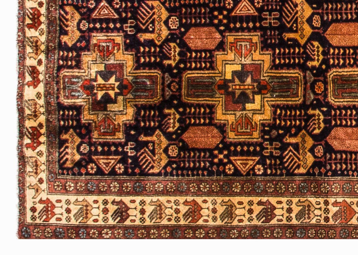 Alfombra de pasillo Alfombra persa - Nómada - 326 x 98 cm - azul oscuro
