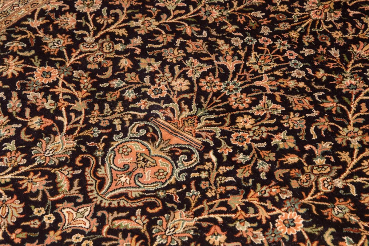 Alfombra de seda - Seda de Cachemira - 190 x 127 cm - azul oscuro