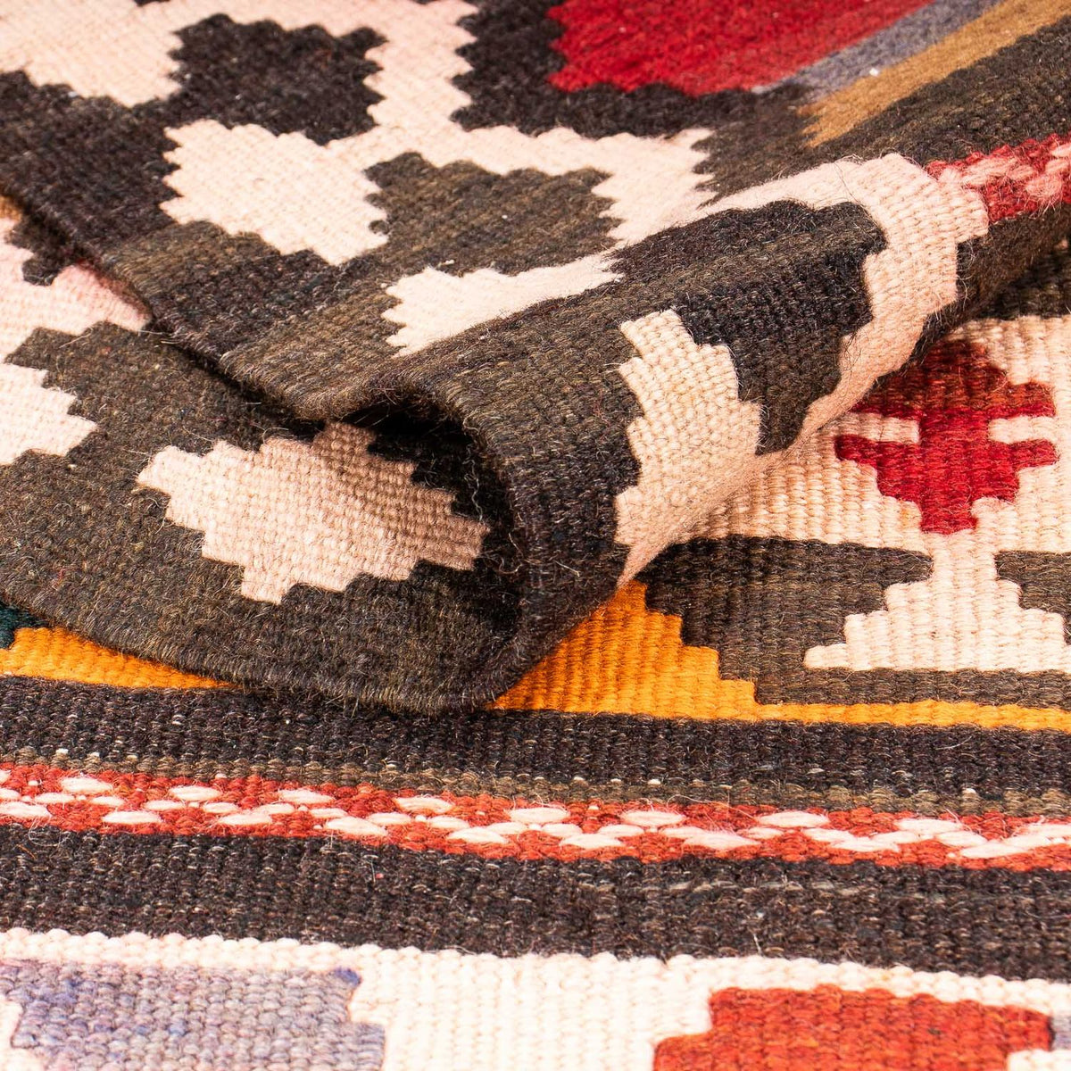 Alfombra de pasillo Alfombra Kelim - Antigua - 300 x 160 cm - multicolor