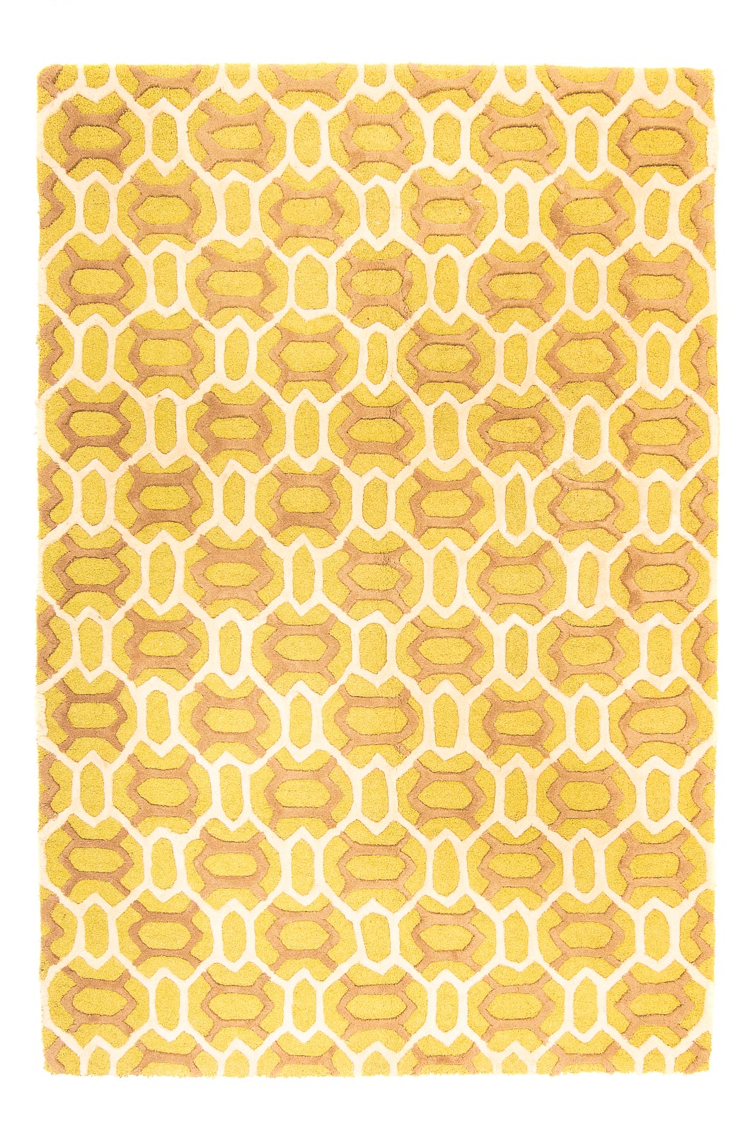 Alfombra de lana - 260 x 180 cm - amarillo