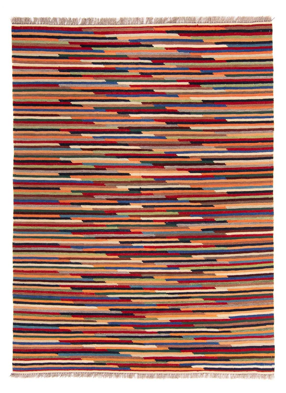 Alfombra Kelim - Tendencia - 206 x 148 cm - multicolor