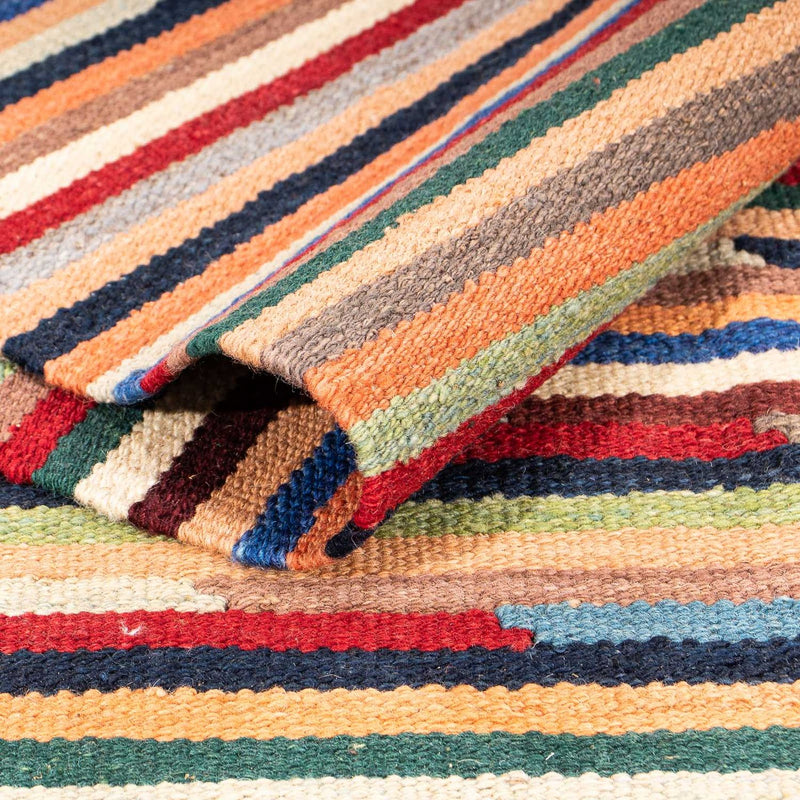 Alfombra Kelim - Tendencia - 206 x 148 cm - multicolor