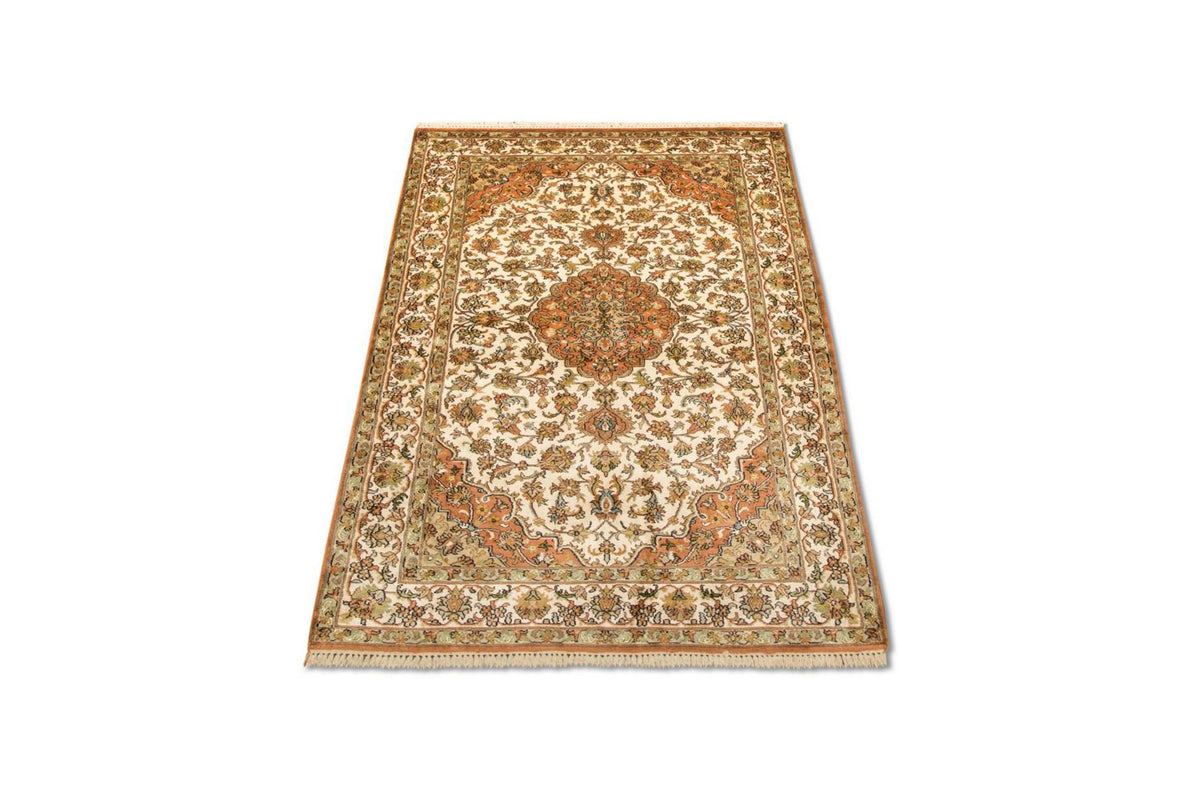Alfombra de seda - Seda de Cachemira - 160 x 95 cm - beige