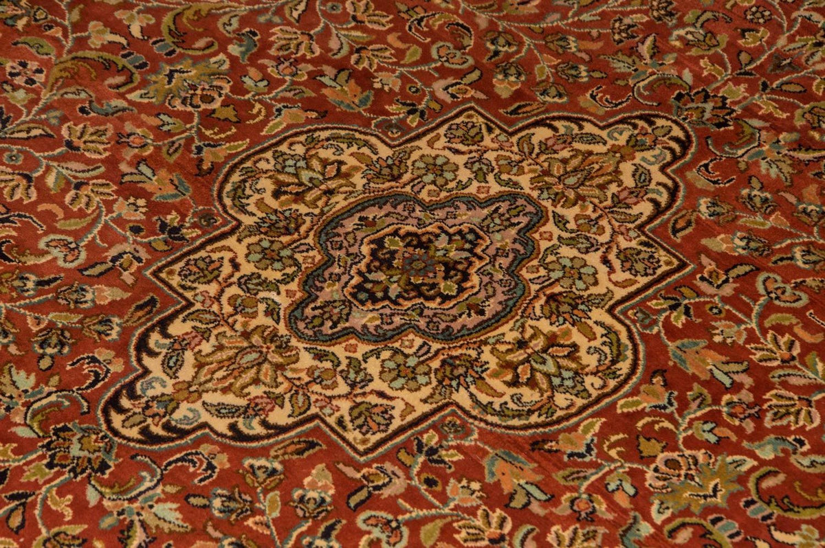 Alfombra de seda - Seda de Cachemira - 244 x 168 cm - naranja
