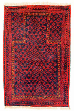Alfombra Belutsch - 122 x 80 cm - rojo