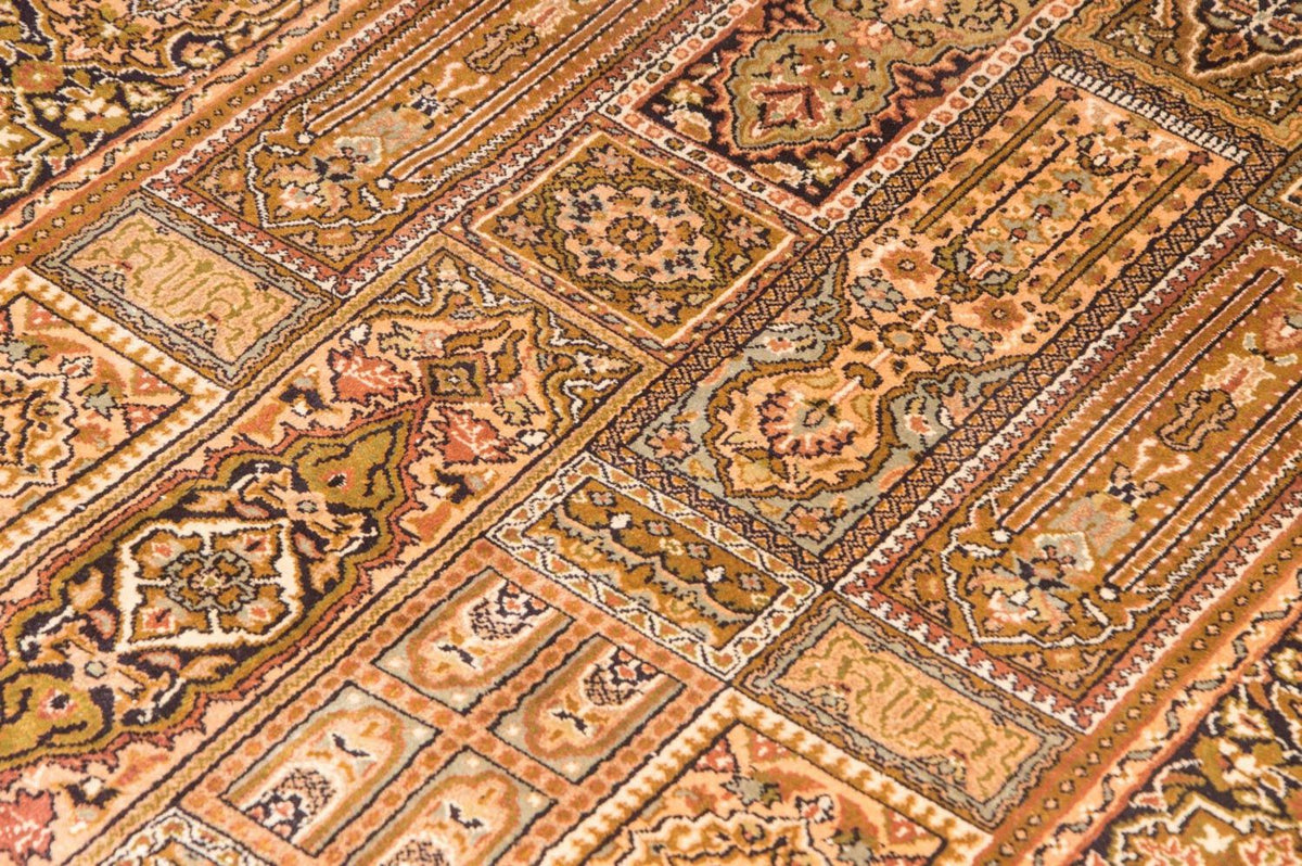 Alfombra de seda - Seda de Cachemira - 158 x 93 cm - marrón