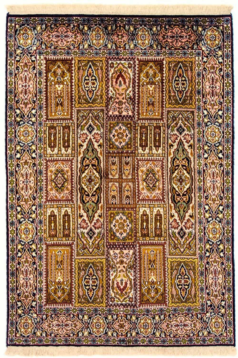 Alfombra de seda - Seda de Cachemira - 157 x 93 cm - multicolor
