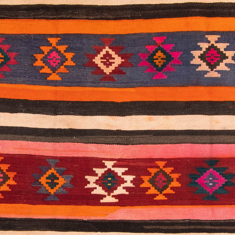 Alfombra de pasillo Alfombra Kelim - Antigua - 330 x 145 cm - multicolor