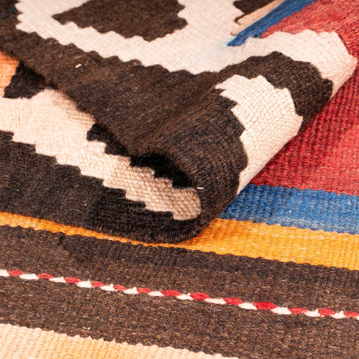 Alfombra de pasillo Alfombra Kelim - Antigua - 315 x 150 cm - multicolor