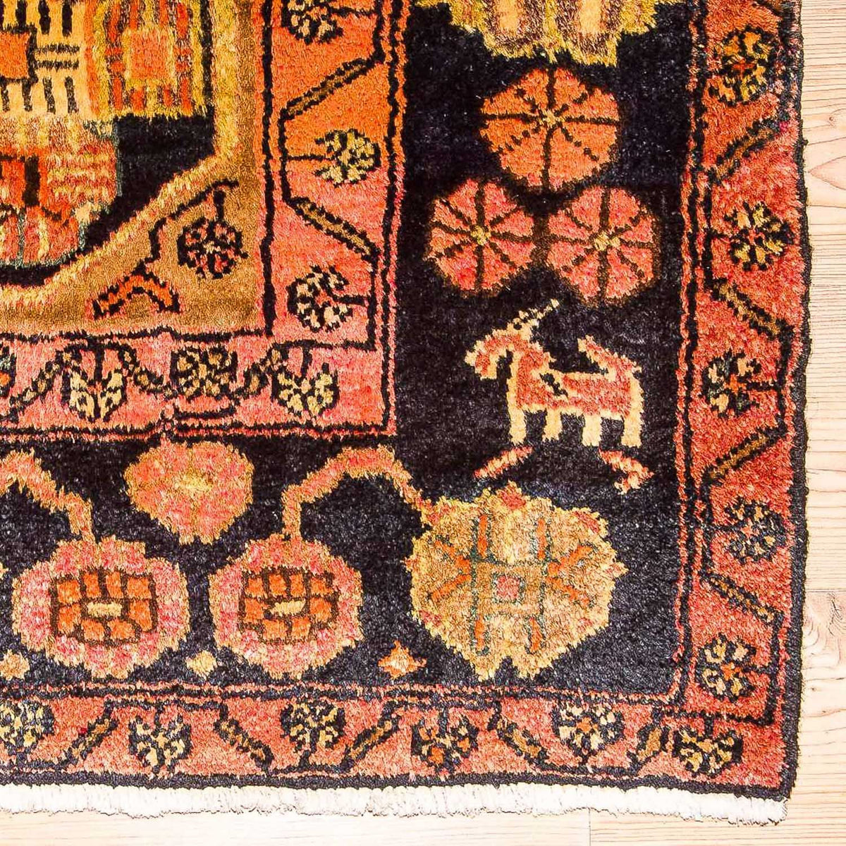 Alfombra persa - Nómada - 306 x 158 cm - azul oscuro