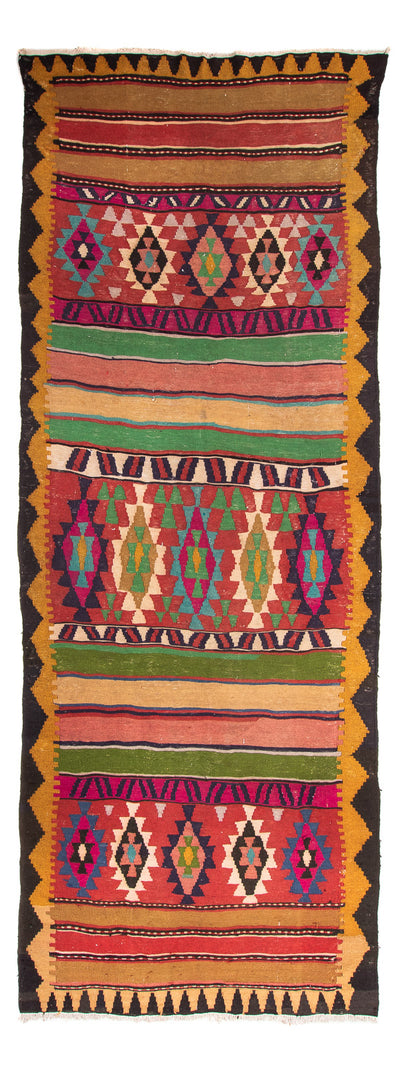 Kilim antiguo 140x355cm - multicolor