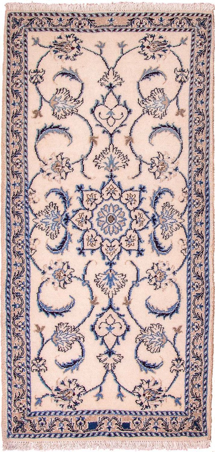 Alfombra de pasillo Alfombra persa - Nain - 143 x 69 cm - beige