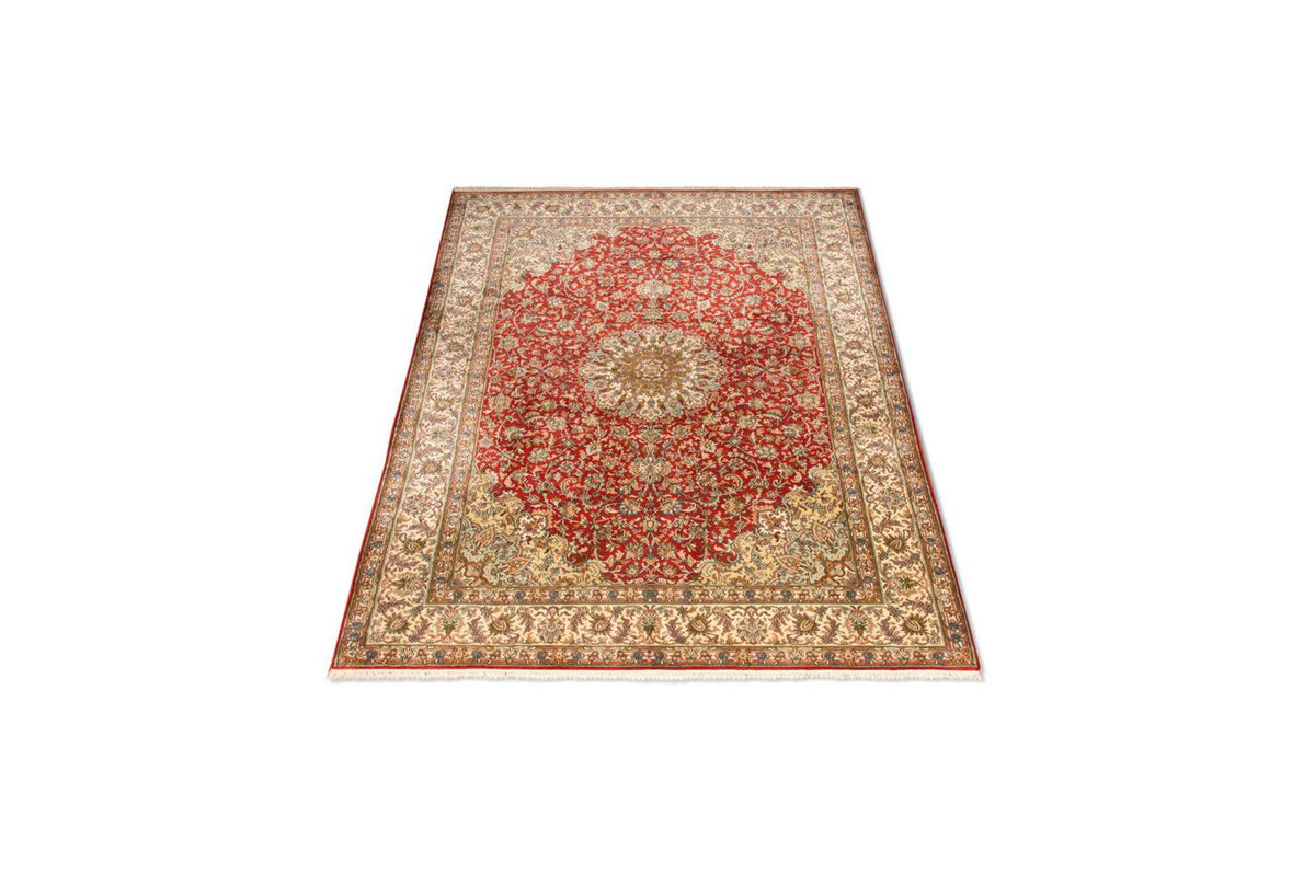 Alfombra de seda - Seda de Cachemira - 218 x 156 cm - rojo