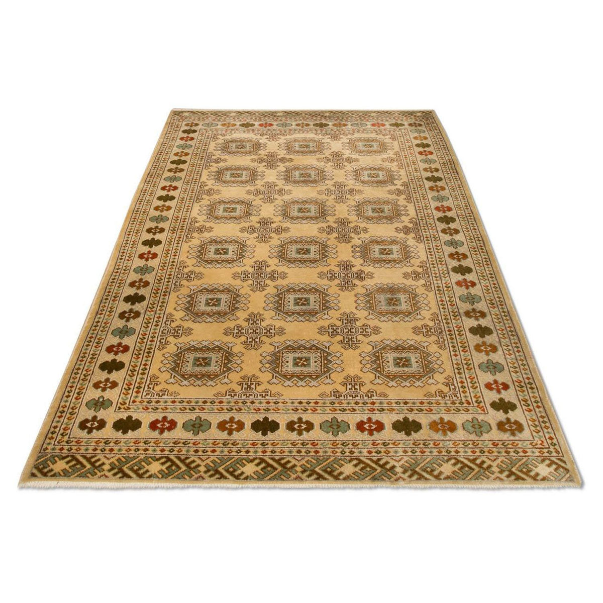 Alfombra Turkaman - 184 x 126 cm - beige