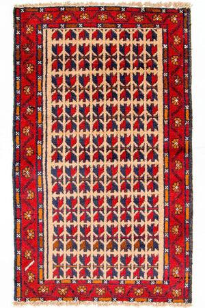 Alfombra Belutsch - 130 x 77 cm - rojo