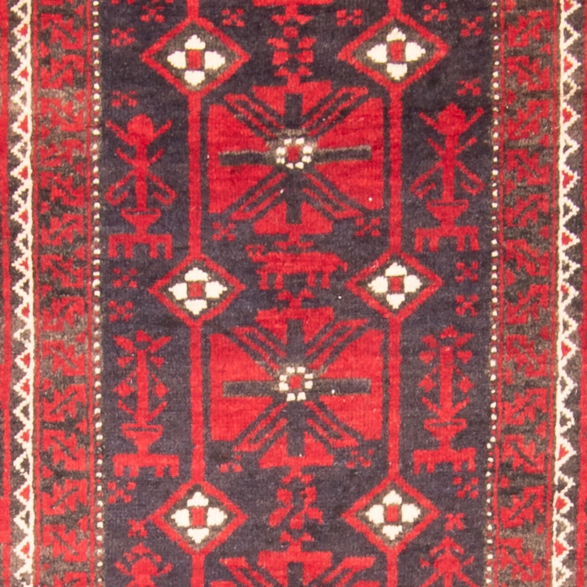 Alfombra de pasillo Alfombra Belutsch - 205 x 112 cm - rojo