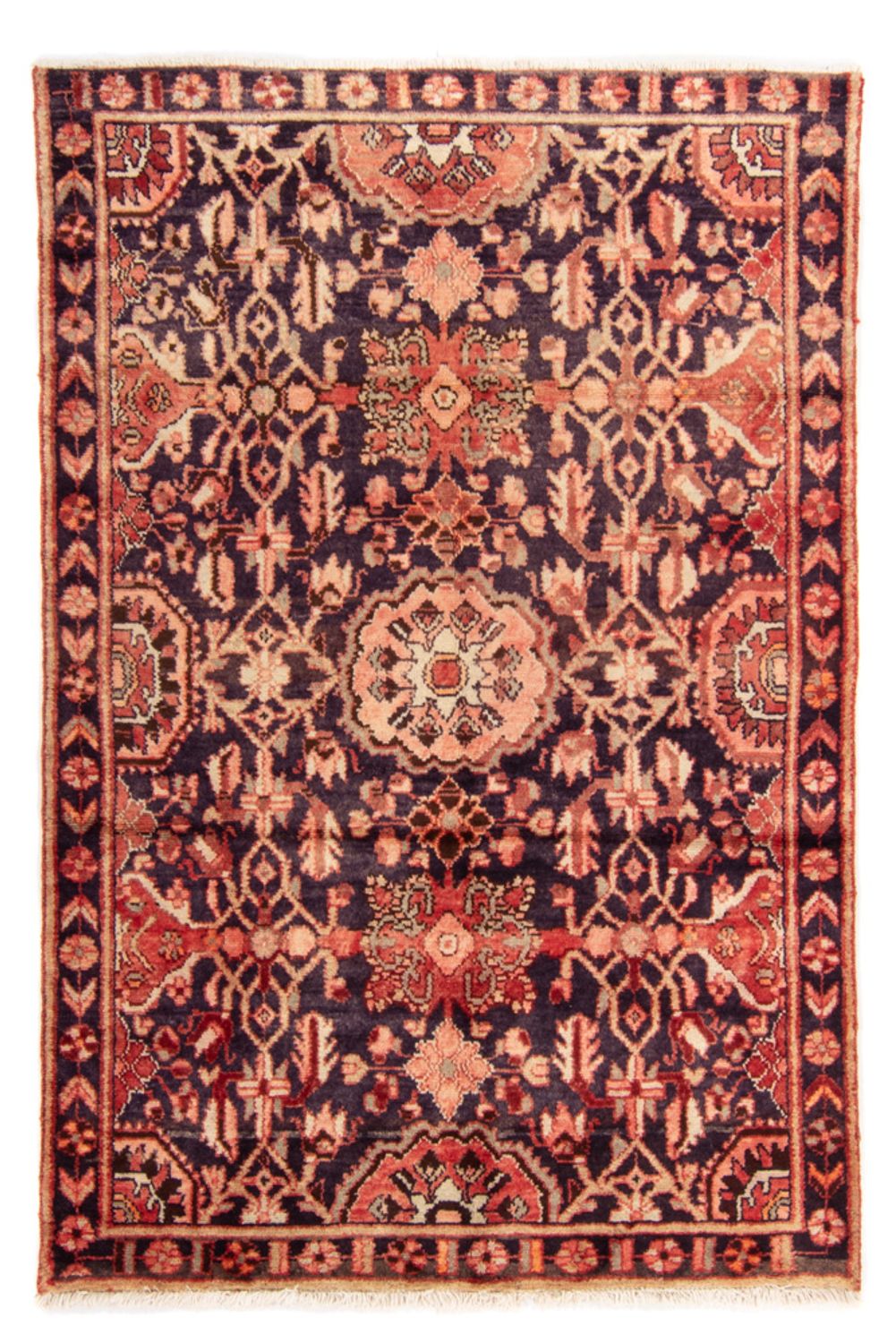 Alfombra persa - Nómada - 208 x 137 cm - azul oscuro