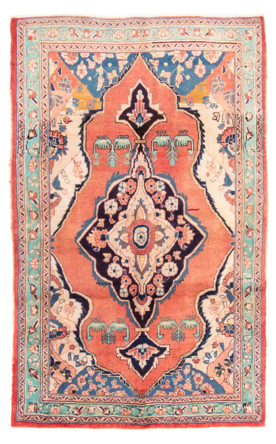 Alfombra persa - Clásica - 234 x 140 cm - salmón