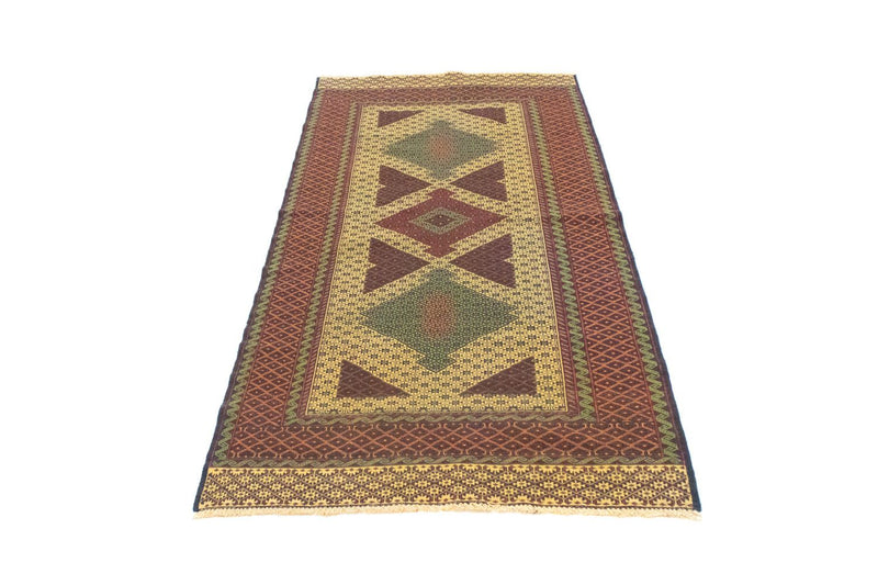 Alfombra de pasillo Alfombra Kelim - Oriental - 188 x 85 cm - naranja
