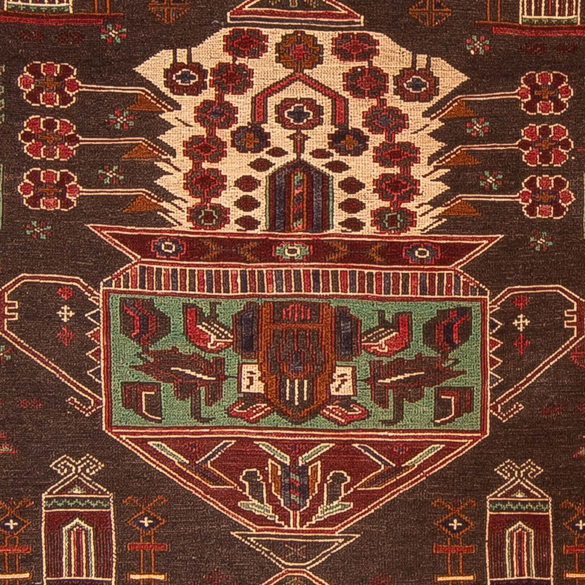 Alfombra Kelim - Oriental - 179 x 130 cm - marrón