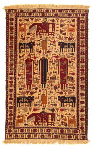 Alfombra Kelim - Oriental - 194 x 124 cm - marrón claro