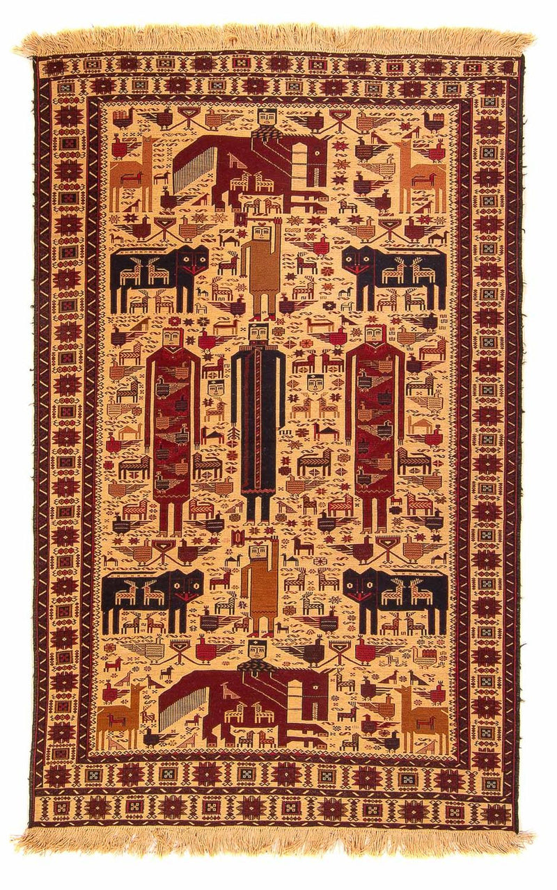 Alfombra Kelim - Oriental - 194 x 124 cm - marrón claro